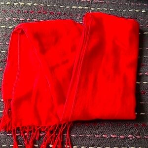 66 x 27 inch red scarf